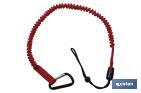 1.5m safety tool lanyard | With 2 carabiners | Automatic closure and lock knot - Cofan