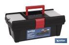 12" PLASTIC TOOL BOX | SEMI-PROFESSIONAL MODEL | WITH AN ORGANISER TRAY AND A BOTTOM COMPARTMENT