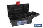 Caja de herramientas de plástico 12" | Modelo semi profesional | Con una bandeja superior y un habitáculo inferior - Cofan
