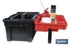 Caja de herramientas Heavy Duty | Cofre profundo con alta capacidad de almacenamiento | Color negro y rojo - Cofan