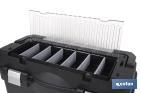 Plastic tool box, Brinell Model | Product dimensions: 595 x 289 x 328mm | Semi-professional model - Cofan