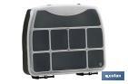 PLASTIC CARRY CASE WITH 8 AND 12 COMPARTMENTS | CLEAR LID | POLYPROPYLENE