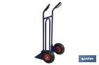 Sack truck with fixed noseplate and tyres | With pneumatic tyres | Size: 1,100 x 520 x 480mm - Cofan