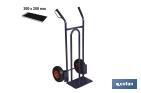 Sack truck with fixed noseplate and tyres | With pneumatic tyres | Size: 1,100 x 520 x 480mm - Cofan