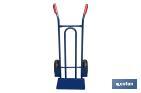 Sack truck with fixed noseplate and tyres | With pneumatic tyres | Size: 1,100 x 520 x 480mm - Cofan