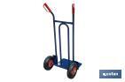 Sack truck with fixed noseplate and tyres | With pneumatic tyres | Size: 1,100 x 520 x 480mm - Cofan