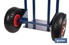 Sack truck with fixed noseplate and tyres | With pneumatic tyres | Size: 1,100 x 520 x 480mm - Cofan