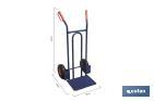 Sack truck with fixed noseplate and tyres | With pneumatic tyres | Size: 1,100 x 520 x 480mm - Cofan