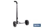 Carretilla portabidones con ruedas de caucho y mango acolchado | Ideal para talleres e industria | Adecuada para bidones de 30 litros - Cofan