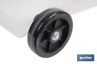 Carretilla portabidones | Ruedas de poliuretano con rodamientos y nylon | Mango acolchado | Ideal para talleres e industria | Adecuada para bidones de 60 litros - Cofan