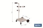 Carretilla portabidones | Ruedas de poliuretano con rodamientos y nylon | Mango acolchado | Ideal para talleres e industria | Adecuada para bidones de 60 litros - Cofan