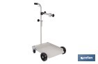 Carretilla portabidones | Ruedas de poliuretano con rodamientos y nylon | Mango acolchado | Ideal para talleres e industria | Adecuada para bidones de 60 litros - Cofan