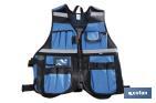 MULTI POCKET ADJUSTABLE TOOL VEST WITH REFLECTIVE STRIPS