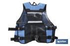 Multi pocket adjustable tool vest with reflective strips - Cofan