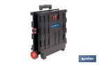 Trolley plegable con asa telescópica | Material: PP | Mango ergonómico | Carga máxima: 25 kg | Compacto y fácil de montar - Cofan