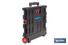 Trolley plegable con asa telescópica | Material: PP | Mango ergonómico | Carga máxima: 25 kg | Compacto y fácil de montar - Cofan