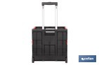 Trolley plegable con asa telescópica | Material: PP | Mango ergonómico | Carga máxima: 25 kg | Compacto y fácil de montar - Cofan