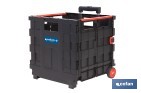 Trolley plegable con asa telescópica | Material: PP | Mango ergonómico | Carga máxima: 25 kg | Compacto y fácil de montar - Cofan