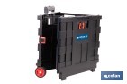 Trolley plegable con asa telescópica | Material: PP | Mango ergonómico | Carga máxima: 25 kg | Compacto y fácil de montar - Cofan