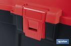 Tool box with organisers, reinforcements and ABS latches | Dimensions: 59.5 x 28.8 x 30.8cm - Cofan
