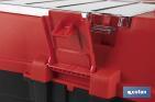 Tool box with organisers, reinforcements and ABS latches | Dimensions: 59.5 x 28.8 x 30.8cm - Cofan