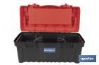 Tool box with organisers, reinforcements and ABS latches | Dimensions: 59.5 x 28.8 x 30.8cm - Cofan