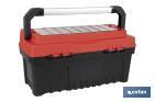Tool box with organisers, reinforcements and ABS latches | Dimensions: 59.5 x 28.8 x 30.8cm - Cofan