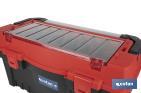 Tool box with organisers, reinforcements and ABS latches | Dimensions: 59.5 x 28.8 x 30.8cm - Cofan