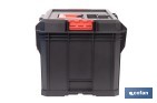Caja de herramientas modular con separadores removibles y conectores | Capacidad de carga: 50 kg | Compatible con set modular | Medidas: 53 x 35,5 x 31 cm - Cofan
