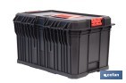 Caja de herramientas modular con separadores removibles y conectores | Capacidad de carga: 50 kg | Compatible con set modular | Medidas: 53 x 35,5 x 31 cm - Cofan