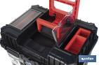 Carro de herramientas Compact con 2 Bloques | Con Doble Asa y Ruedas | Medidas: 45 x 36 x 64 cm - Cofan