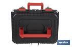Carrying case with ABS latches, 2 handles and padded foam | Size: 44.5 x 36 x 21.6cm - Cofan