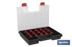 Estojo organizador de ferramentas com compartimentos para peças pequenas | Disponível em três tamanhos diferentes - Cofan