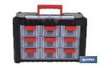 Storage bin organiser with 9 compartments for small tools and parts | Available in two different sizes - Cofan