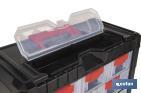 Storage bin organiser with 9 compartments for small tools and parts | Available in two different sizes - Cofan