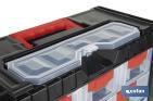 Storage bin organiser with 9 compartments for small tools and parts | Available in two different sizes - Cofan