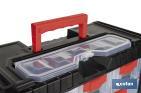 Storage bin organiser with 9 compartments for small tools and parts | Available in two different sizes - Cofan
