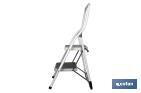 Foldable stepladder | Suitable for domestic use | Available with 2 or 3 steps | Steel - Cofan