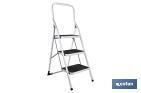 Foldable stepladder | Suitable for domestic use | Available with 2 or 3 steps | Steel - Cofan