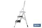 Foldable stepladder | Suitable for domestic use | Available with 2 or 3 steps | Steel - Cofan