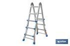 Multi-position Plus ladder | Aluminium | Available with different sizes and rungs | EN 131 Standard | Weight: 150 kilograms - Cofan