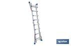 Multi-position Plus ladder | Aluminium | Available with different sizes and rungs | EN 131 Standard | Weight: 150 kilograms - Cofan