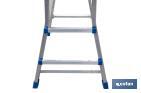 Multi-position Plus ladder | Aluminium | Available with different sizes and rungs | EN 131 Standard | Weight: 150 kilograms - Cofan