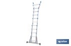 Multi-position Plus ladder | Aluminium | Available with different sizes and rungs | EN 131 Standard | Weight: 150 kilograms - Cofan