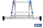 Multi-position Plus ladder | Aluminium | Available with different sizes and rungs | EN 131 Standard | Weight: 150 kilograms - Cofan