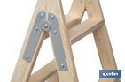 Escaleras de Madera Dobles de Alta Resistencia | Diferentes tamaños y alturas | Seguridad garantizada - Cofan