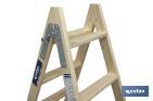Escaleras de Madera Dobles de Alta Resistencia | Diferentes tamaños y alturas | Seguridad garantizada - Cofan