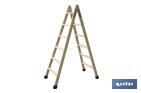 Escaleras de Madera Dobles de Alta Resistencia | Diferentes tamaños y alturas | Seguridad garantizada - Cofan