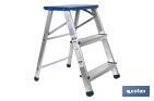3-Step folding step stool | Material: aluminium | Maximum load: 150 kilos - Cofan