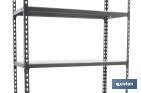 Steel shelving unit | Anthracite | Available with 5 tiers | Galvanised steel | Size: 1,800 X 900 X 400MM - Cofan